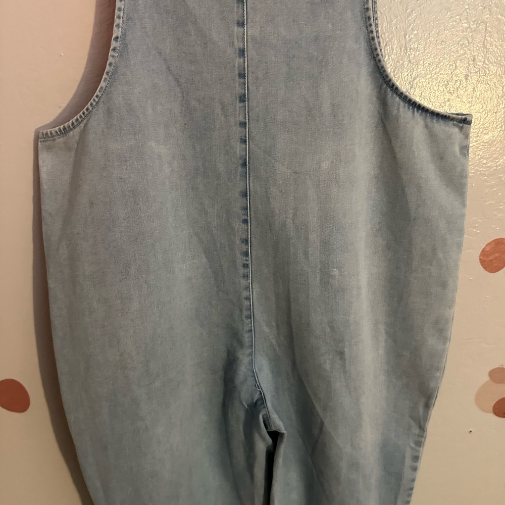 Lucy & Yak Originals Light Wash Denim Overalls Size L/R (Organic Cotton) - Picture 11 of 13
